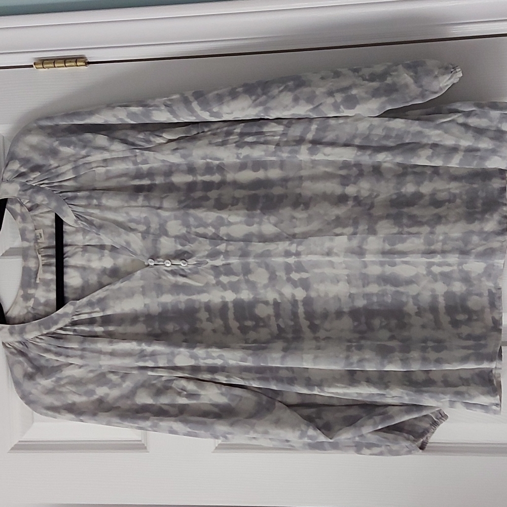 Max Studio silk grey tunic xl